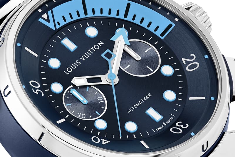 Louis Vuitton Tambour Street Diver Chronograph Skyline Blue Neon Black Release Info