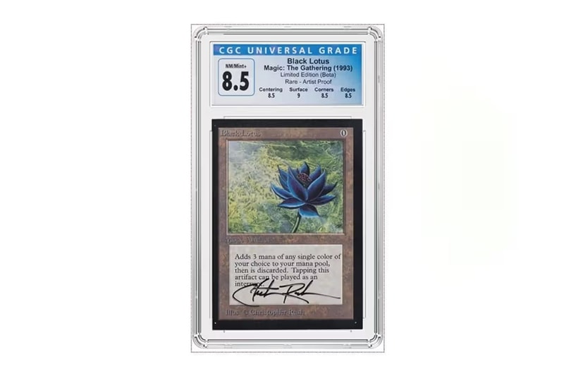 magic the gathering wizards of the coast black lotus card artist proof signed auction record 615k usd christopher rush info