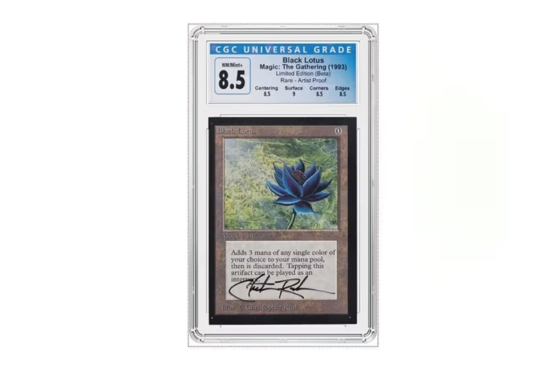 rare magic the gathering card Black Lotus Public Auction Record This Magic: The Gathering card