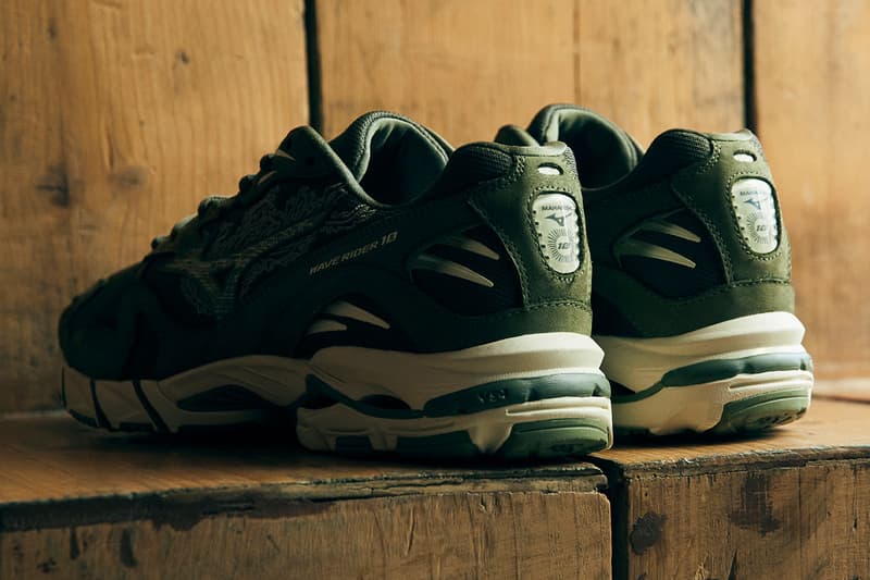 maharishi mizuno wave rider 10 olive release date info store list buying guide photos price 