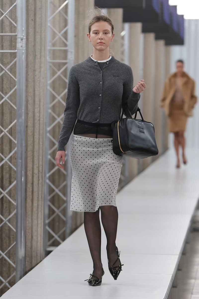 Miu Miu Fall Winter 2023 FW23 Paris Fashion Week FW23 Miuccia Prada Collection Runway Show Mens Womenswear Luxury Brand Emma Corrin 