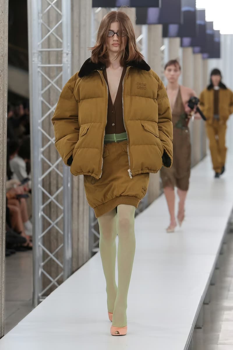 Miu Miu Fall Winter 2023 FW23 Paris Fashion Week FW23 Miuccia Prada Collection Runway Show Mens Womenswear Luxury Brand Emma Corrin 