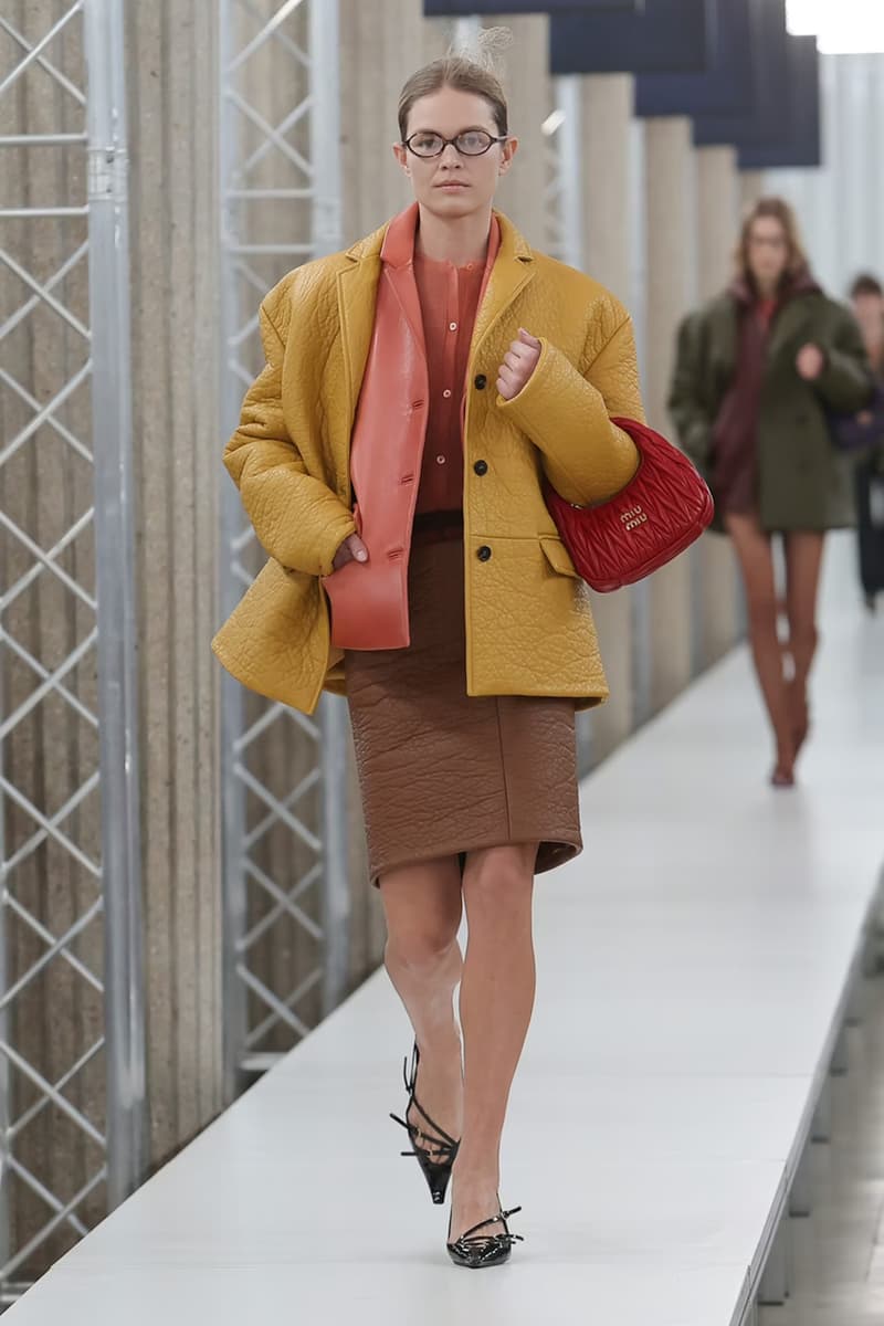 Miu Miu Fall Winter 2023 FW23 Paris Fashion Week FW23 Miuccia Prada Collection Runway Show Mens Womenswear Luxury Brand Emma Corrin 