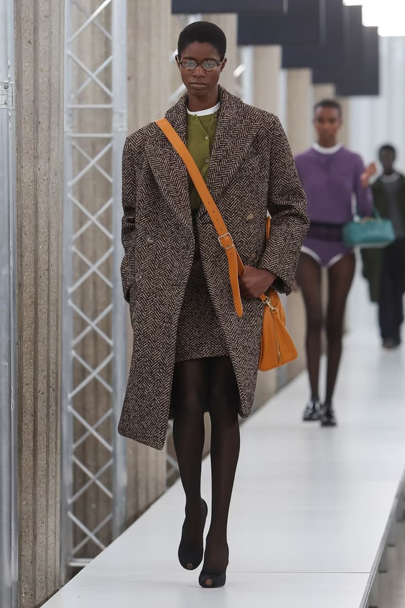 Miu Miu Fall Winter 2023 FW23 Paris Fashion Week FW23 Miuccia Prada Collection Runway Show Mens Womenswear Luxury Brand Emma Corrin 