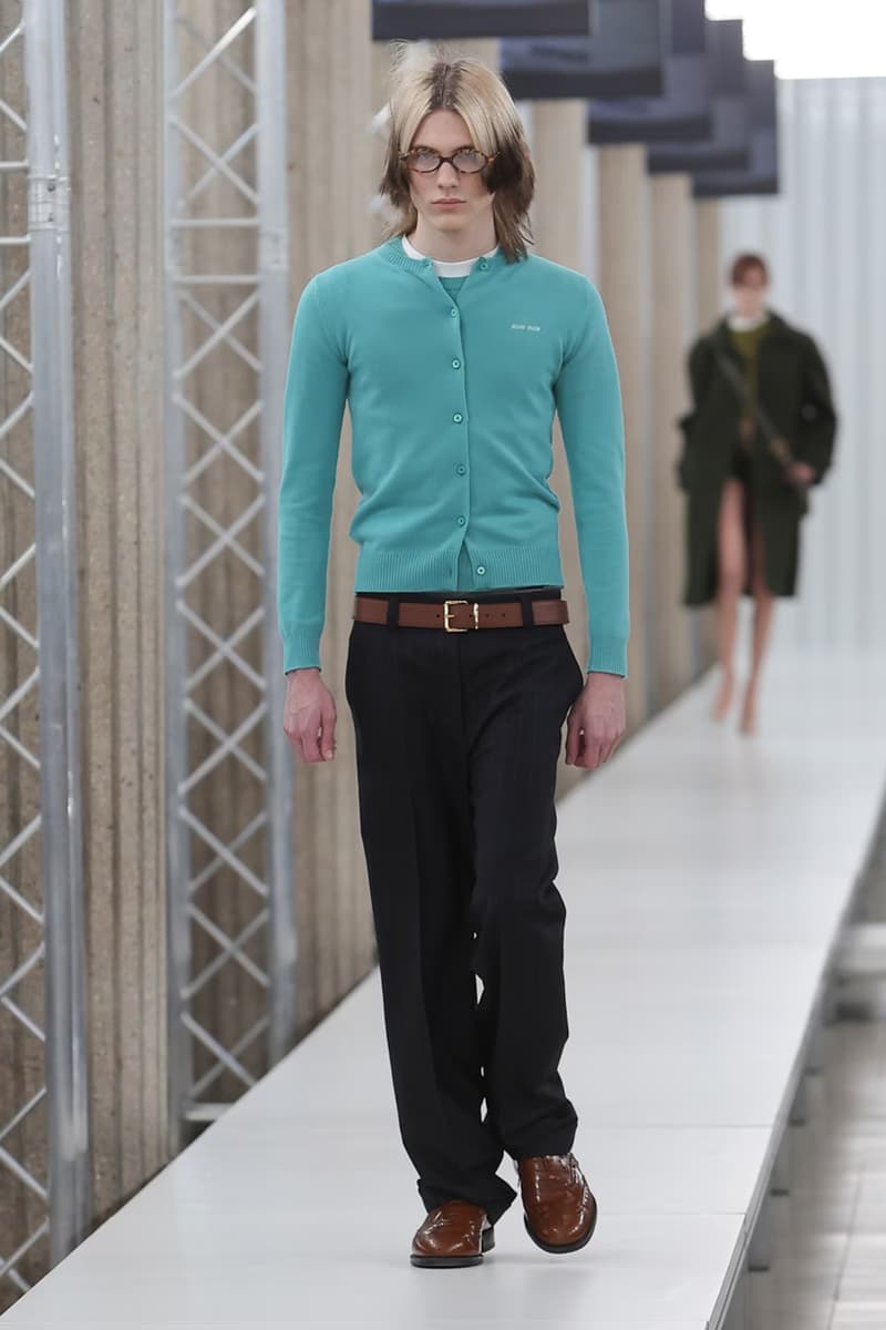 Miu Miu Fall Winter 2023 FW23 Paris Fashion Week FW23 Miuccia Prada Collection Runway Show Mens Womenswear Luxury Brand Emma Corrin