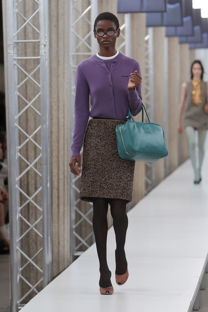 Miu Miu Fall Winter 2023 FW23 Paris Fashion Week FW23 Miuccia Prada Collection Runway Show Mens Womenswear Luxury Brand Emma Corrin 