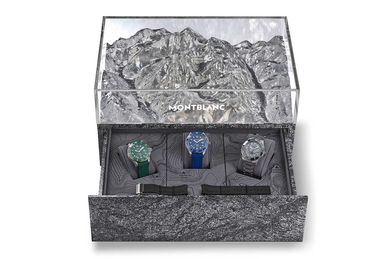 Montblanc Watches & Wonders 2023 Releases 1858 0 Oxygen The 8000 1858 Iced Sea Limited-Edition Coffret Iced Sea Grey Dial Unveiled Secret Minerva Monopusher Chronograph  Unveiled Timekeeper Minerva