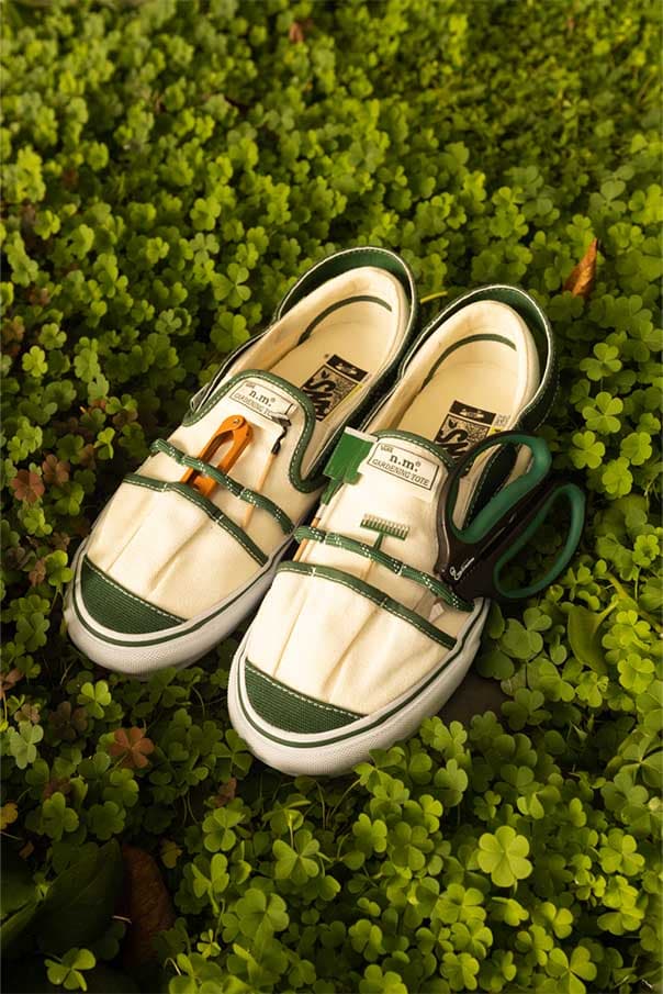 Nicole McLaughlin Vans collaboration upcycling workwear storage pockets white green colorway release info date price