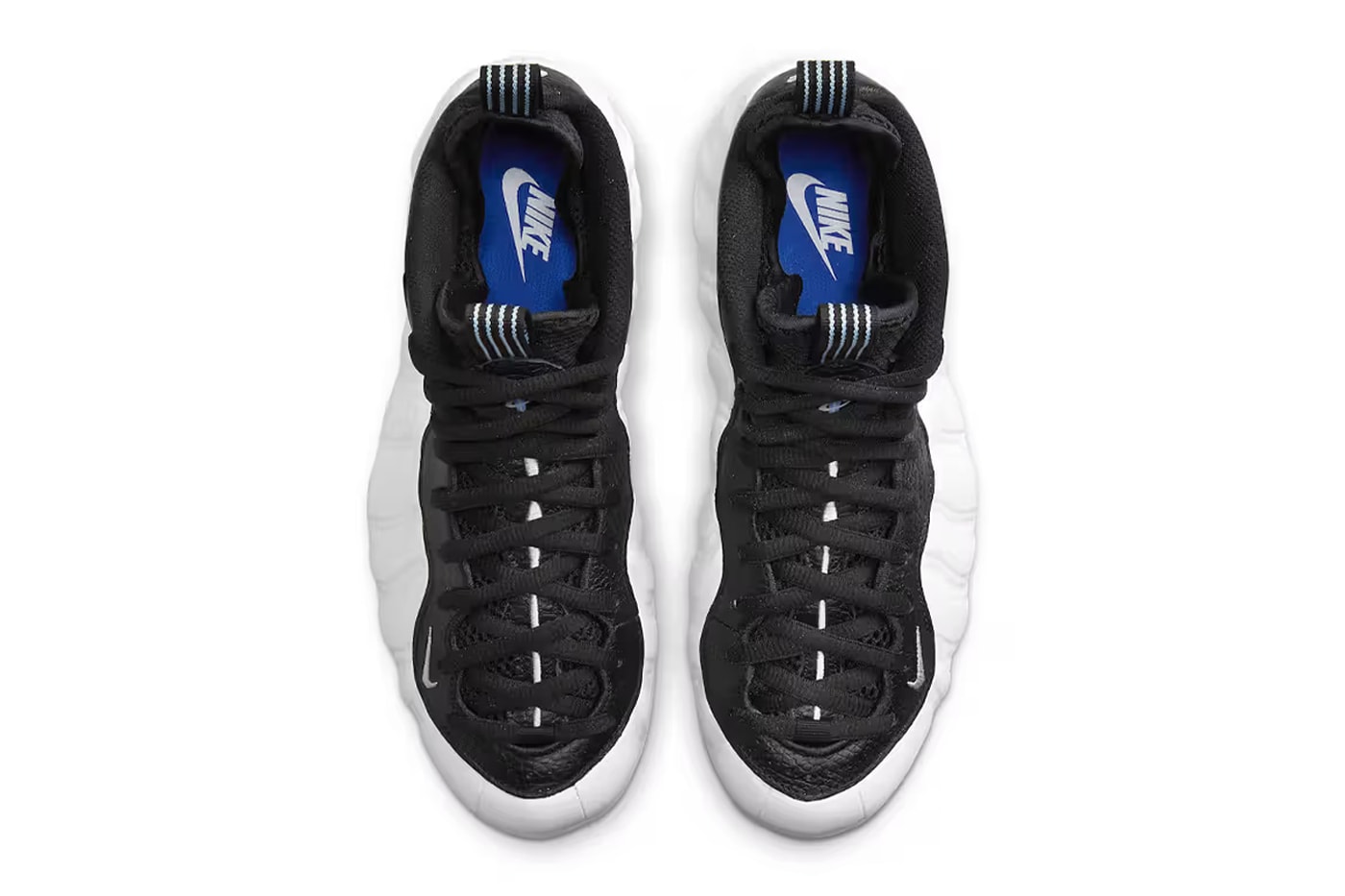 Official Look at the Nike Air Foamposite One "Penny PE" DV0815-100 white metallic silver black cobalt bliss racer blue penny hardaway orlando magic nba basketball shoe