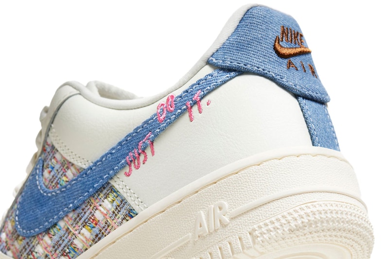 Nike Air Force 1 Swoosh Sneakers Footwear Trainers Shoes Denim Just Do It Official Imagery