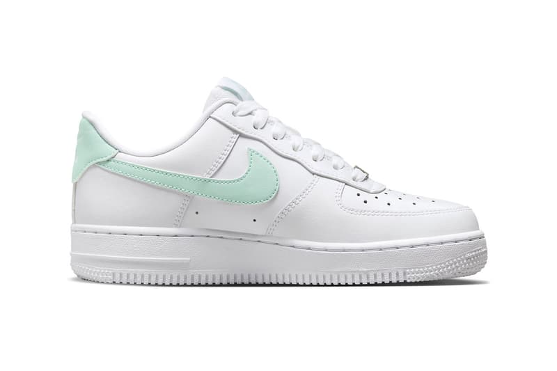 Nike Air Force 1 Low Arrives in "Jade Ice" white af1 swoosh staple sneakers streetwear shoes