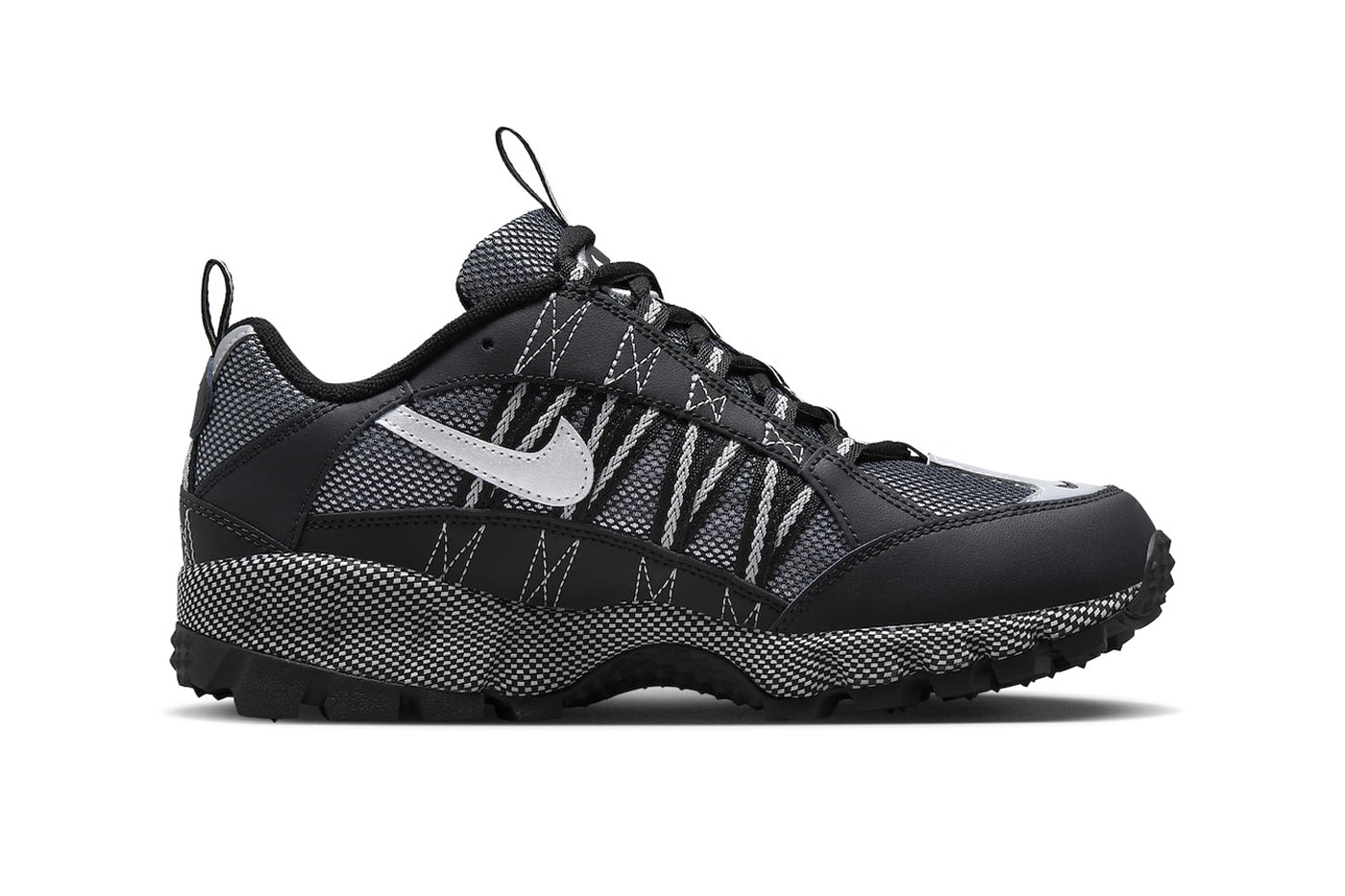 Nike Air Humara Arrives in "Black Metallic" Release Info FJ7098-002 Black/Metallic Silver-Metallic Silver swoosh hiking shoes sneakers outdoor trail shoe peter fogg