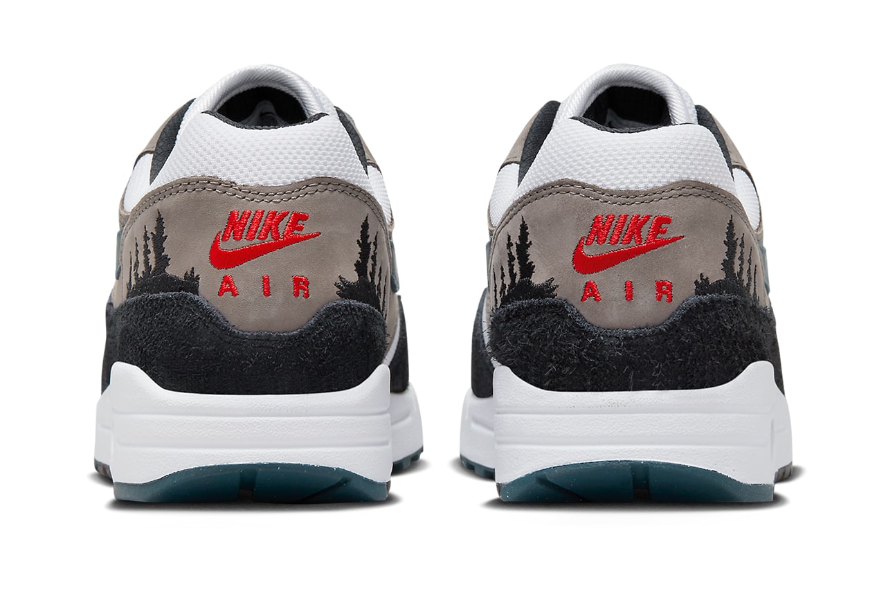 First Look at the Nike Air Max 1 Premium "Treeline" suede leather mesh shoes sneakers panels laces