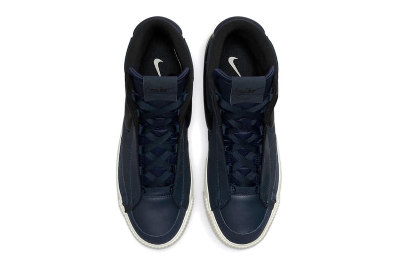 Nike Blazer Mid Victory Navy Leather High-Top Sneaker Trainer Shoes Footwear Swoosh Sail 