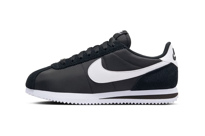 black and white cortez nike