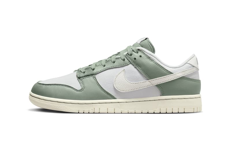 Official Look at the Nike Dunk Low "Mica Green" DV7212-300 Mica Green/Sail-Photon Dust spring 2023 swoosh