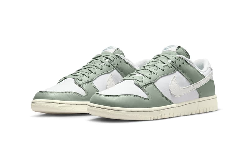 Official Look at the Nike Dunk Low "Mica Green" DV7212-300 Mica Green/Sail-Photon Dust spring 2023 swoosh