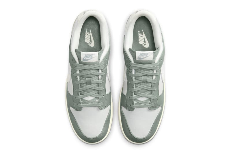 Official Look at the Nike Dunk Low "Mica Green" DV7212-300 Mica Green/Sail-Photon Dust spring 2023 swoosh