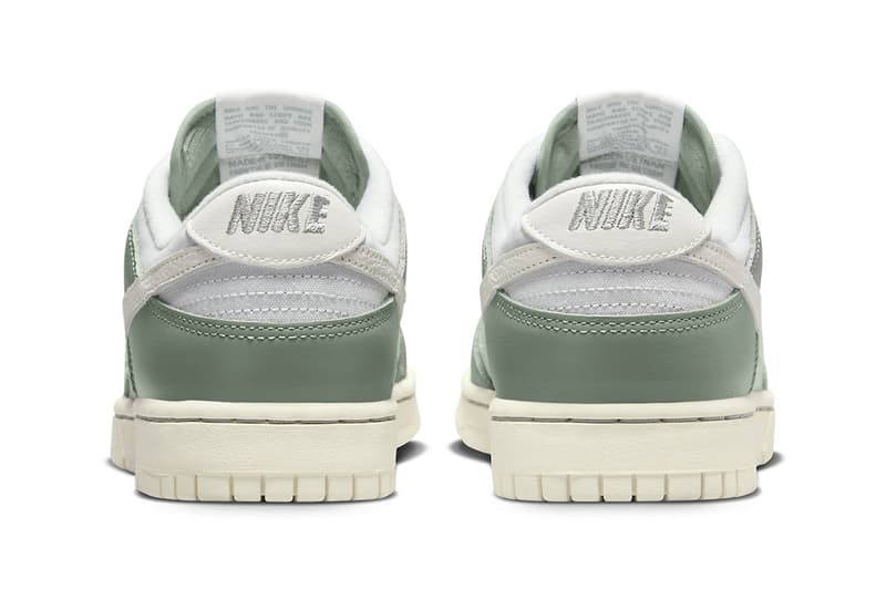 Official Look at the Nike Dunk Low "Mica Green" DV7212-300 Mica Green/Sail-Photon Dust spring 2023 swoosh
