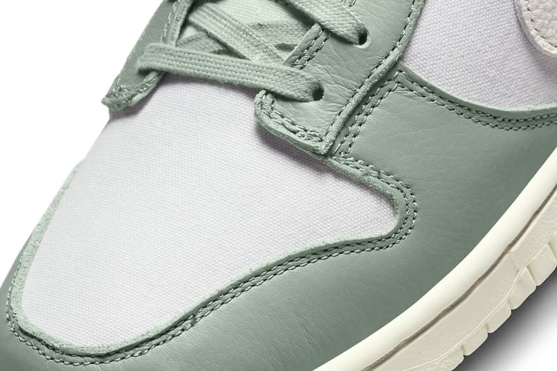 Official Look at the Nike Dunk Low "Mica Green" DV7212-300 Mica Green/Sail-Photon Dust spring 2023 swoosh