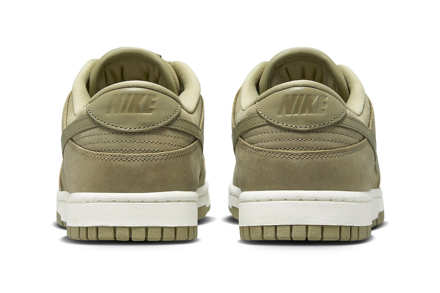 Official Images of the Nike Dunk Low Premium "Neutral Olive" DV7415-200 Release Info Neutral Olive/Neutral Olive-Sail swoosh leather low top shoes sneakers