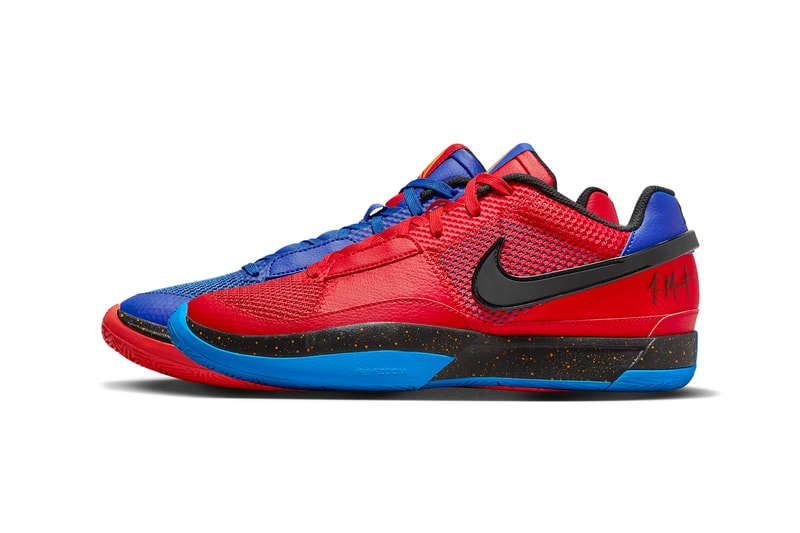 Nike Ja 1 Hunger DR8785-401 Release Date On-Feet Look at the Nike Ja 1 "Mismatch" dr8785-401 Release Info ja morant nba basketball memphis grizzliess signature shoe nike deal gun incident Game Royal, Black, University Red, Photo Blue, Bright Crimson, and Vivid Orange