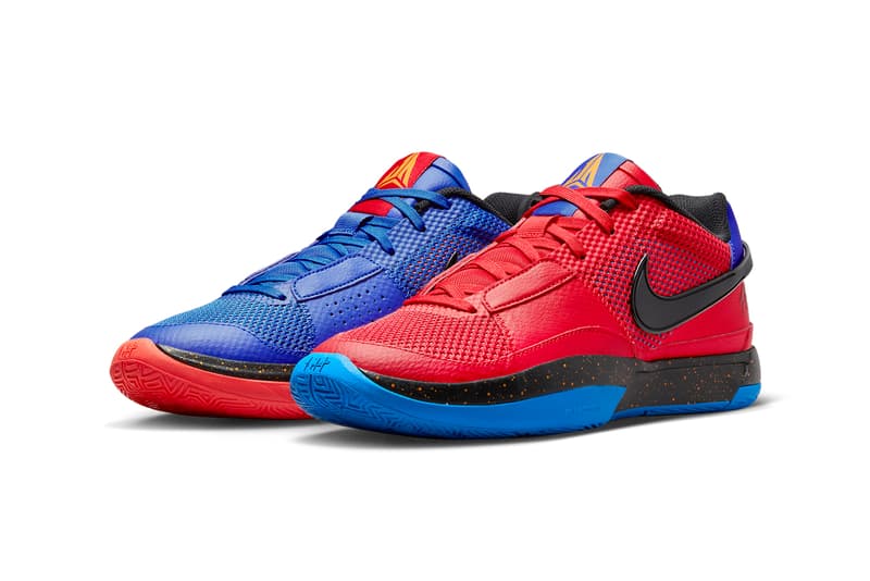 Nike Ja 1 Hunger DR8785-401 Release Date On-Feet Look at the Nike Ja 1 "Mismatch" dr8785-401 Release Info ja morant nba basketball memphis grizzliess signature shoe nike deal gun incident Game Royal, Black, University Red, Photo Blue, Bright Crimson, and Vivid Orange