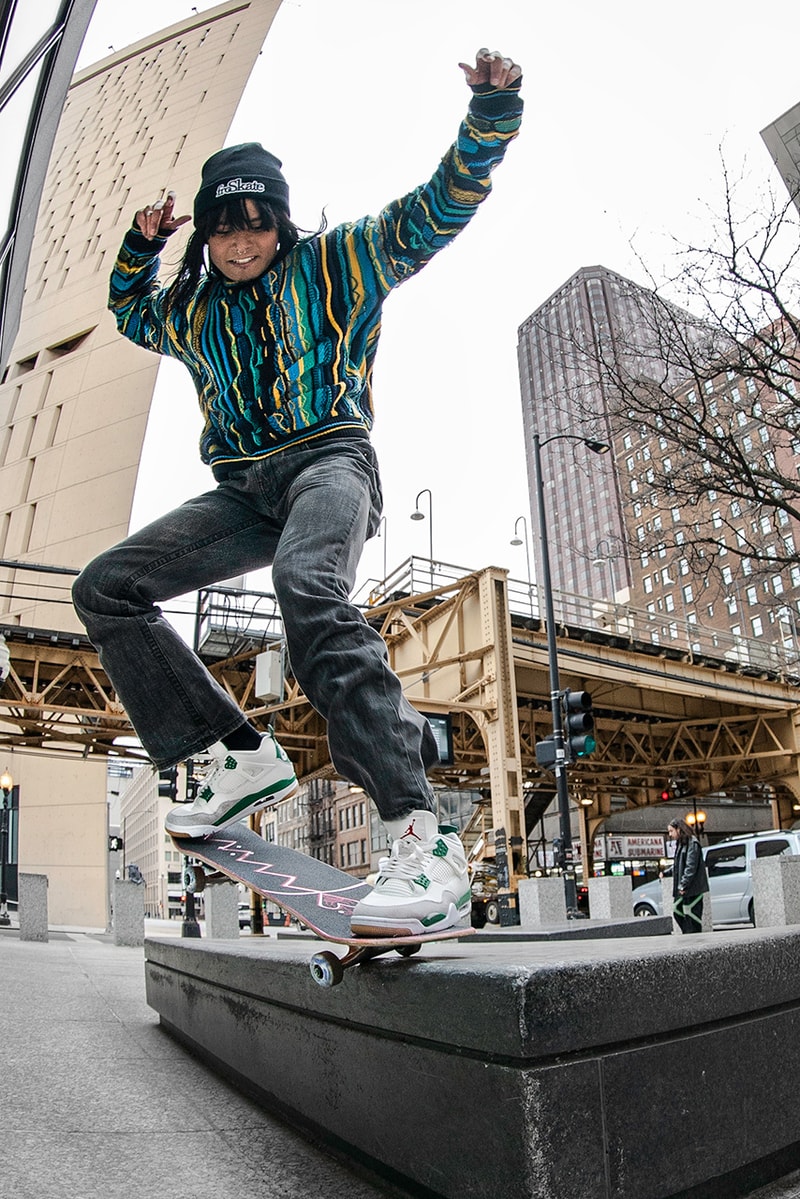 nike sb air jordan 4 pine green white DR5415 103 release date info store list buying guide photos price 