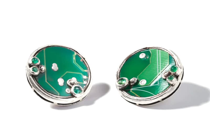 New Luxury Accessories Brand, Oushaba Transforms E-Waste Into Fine Jewelry Pieces handmade in italy gold diamonds sapphires precious gems