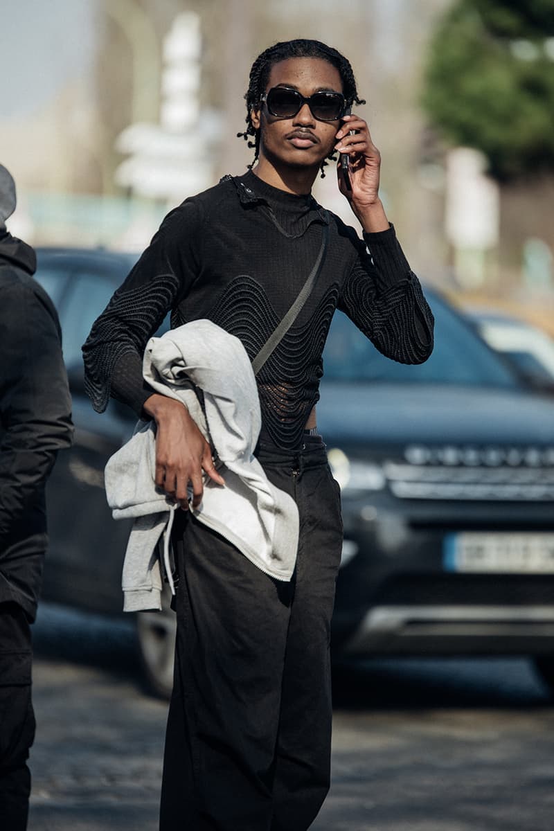 Paris Fashion Week FW23 Street Style fall/winter 2023 diesel issey miyake y project dior chanel sacai louis vuitton ib kamara off-white nike 