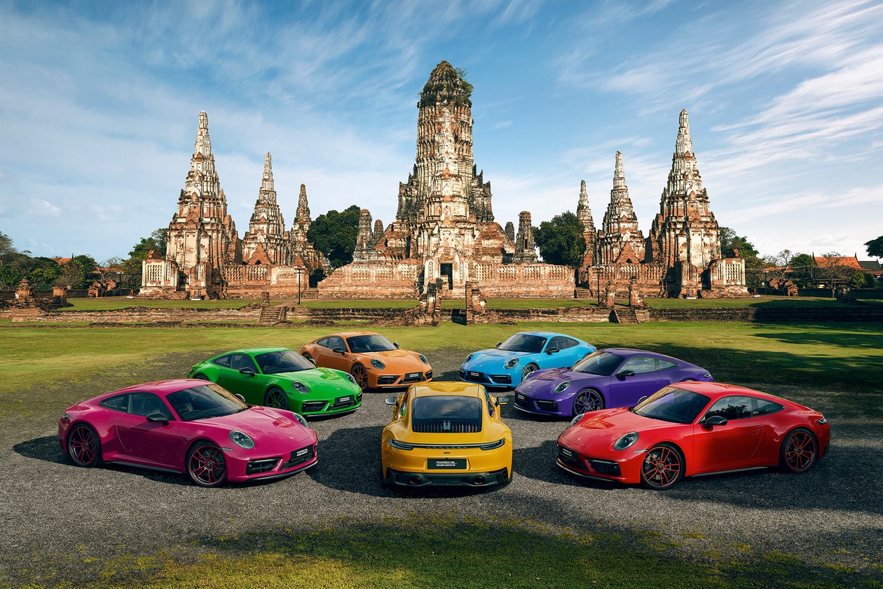 Porsche 911 Carrera GTS Thailand Edition 30 Years anniversary yellow pink green orange blue purple red