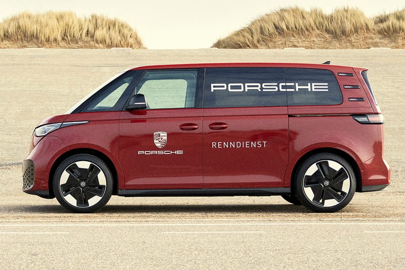 Porsche Re-Makes Its Renndienst Van Using Volkswagen's ID.Buzz Electric Bus