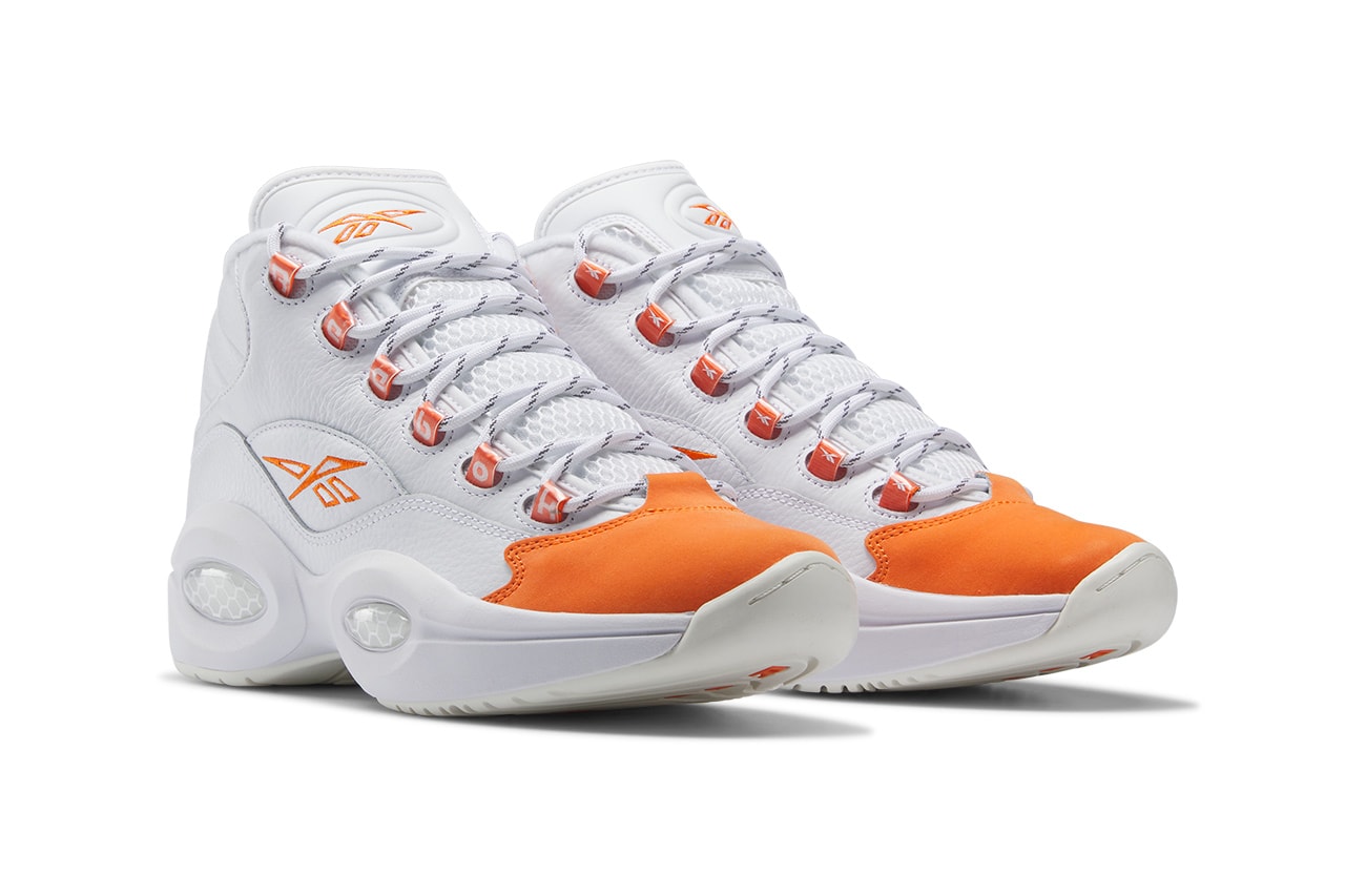reebok question mid orange toe white HR1049 release date info store list buying guide photos price allen iverson