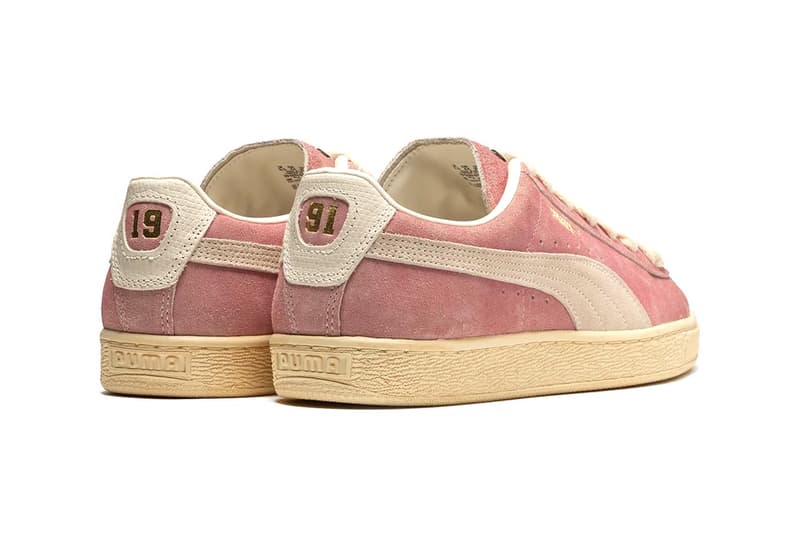 Official Look at the Rhuigi x Puma Suede "B-Boy" In Celebration of 50 Years of Hip-Hop release date april 1 april fools 391333-01 American Beauty/Pristine millennial pink 