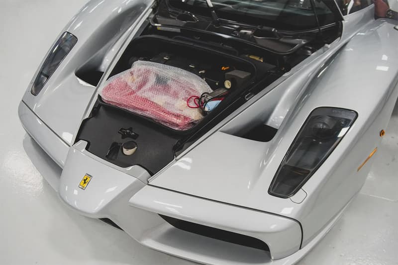 rm sothebys 2003 ferrari enzo silver auction wrappings info bid 