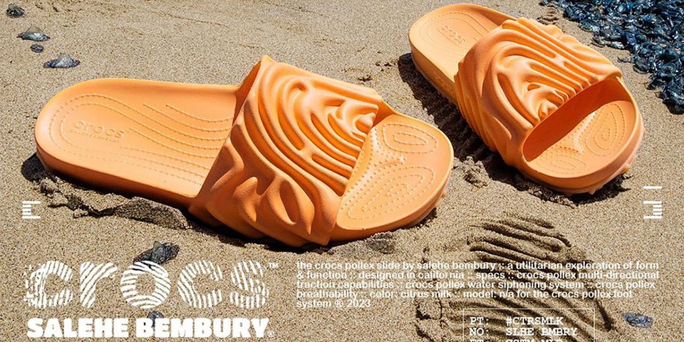 Release Info for Salehe Bembury's Crocs Pollex Slides "Citrus Milk"