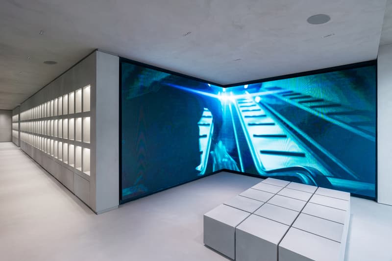 spectrum concept store milan graffiti modularity storage streetwear utilitarianism retail space design interior immersive