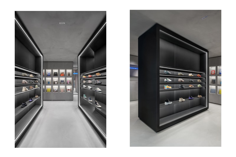 spectrum concept store milan graffiti modularity storage streetwear utilitarianism retail space design interior immersive 