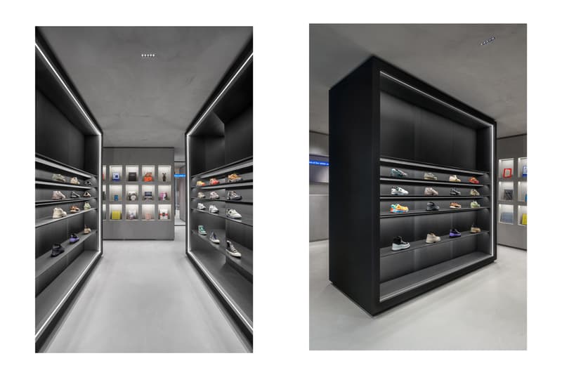 spectrum concept store milan graffiti modularity storage streetwear utilitarianism retail space design interior immersive