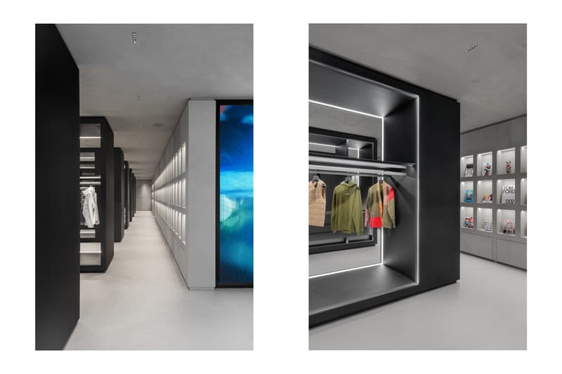 spectrum concept store milan graffiti modularity storage streetwear utilitarianism retail space design interior immersive