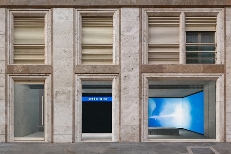 spectrum concept store milan graffiti modularity storage streetwear utilitarianism retail space design interior immersive