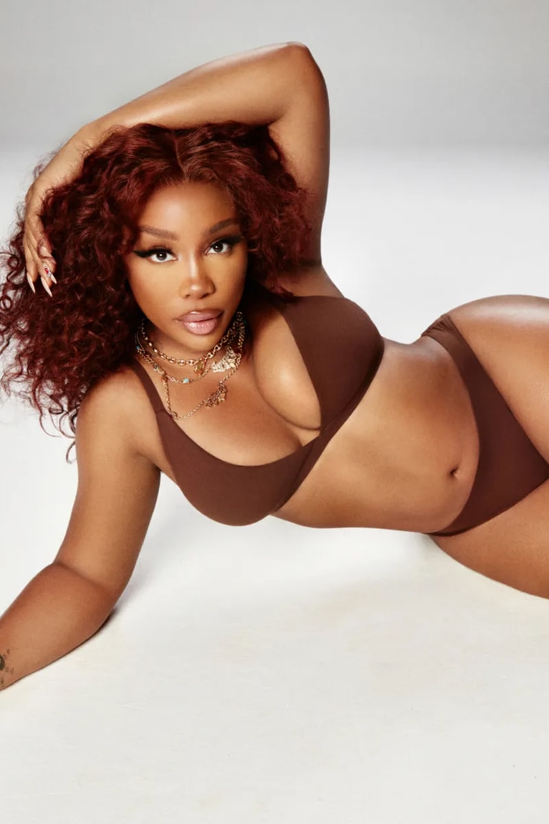 SZA Stars in New SKIMS Campaign lingerie shapewear kim kardashian sos tour omar apollo 