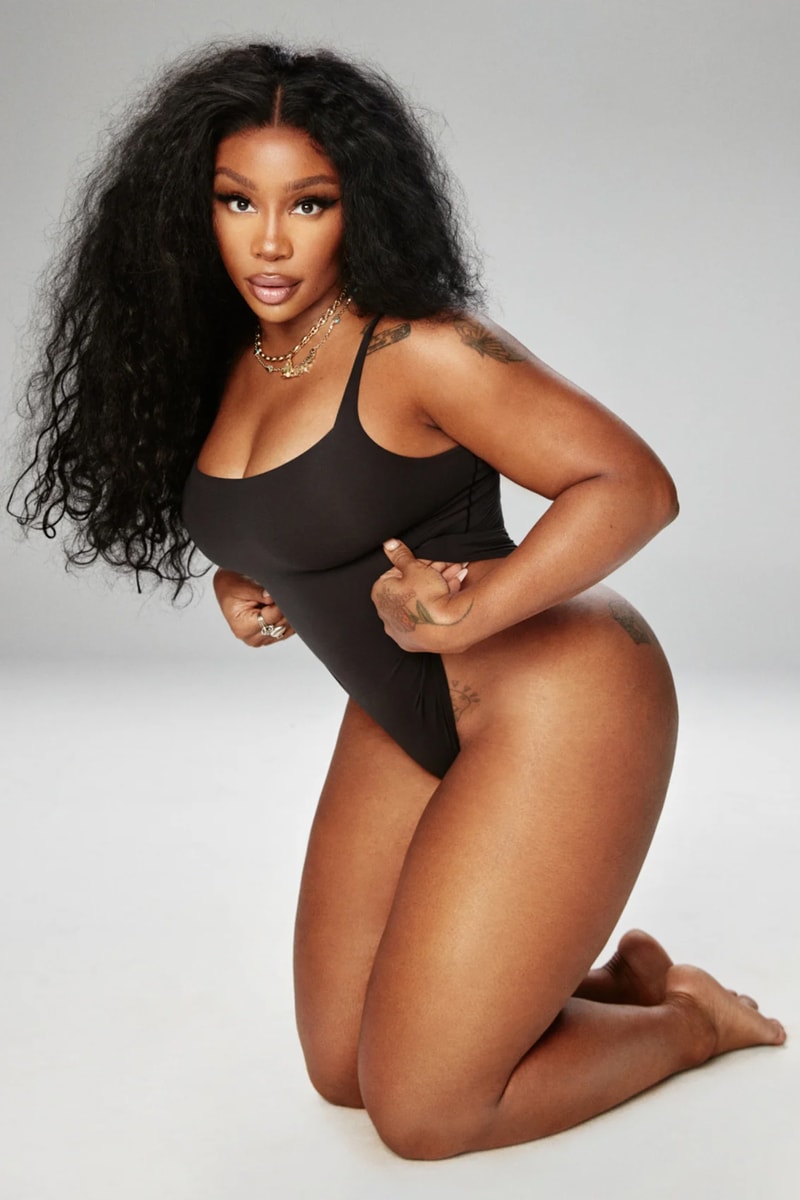 SZA Stars in New SKIMS Campaign lingerie shapewear kim kardashian sos tour omar apollo 