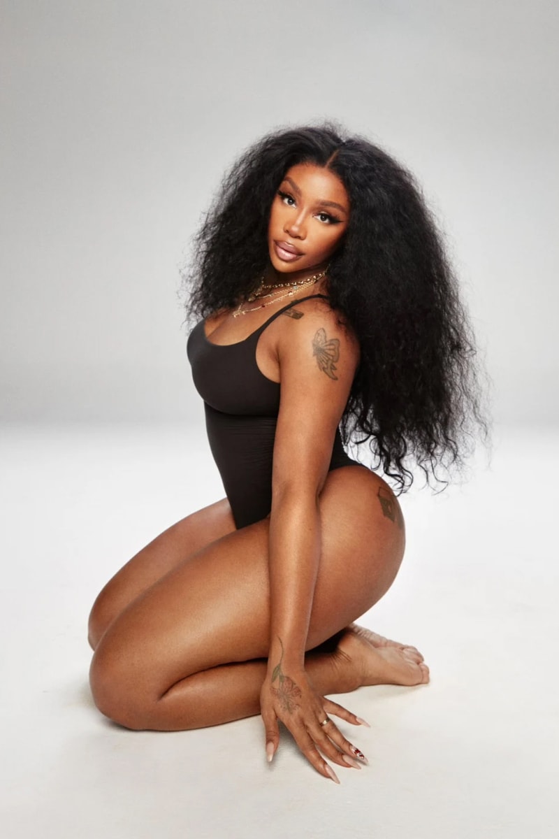 SZA Stars in New SKIMS Campaign lingerie shapewear kim kardashian sos tour omar apollo 