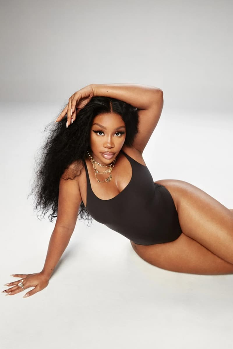 SZA Stars in New SKIMS Campaign lingerie shapewear kim kardashian sos tour omar apollo 