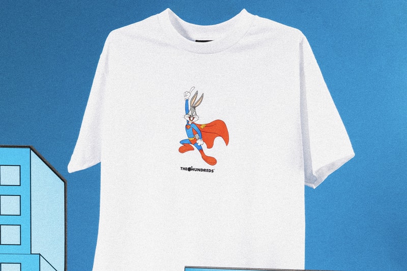 The Hundreds x Warner Bros. Mashups Collection Evokes Feelings of Nostalgia looney tunes bugs bunny superman wile e coyote batman daffy duck porky pig lola bunny marvin the martian elmer fudd tom and jerry tasmania devil dc multiverse looney tunes