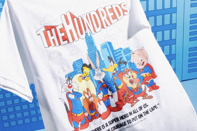 The Hundreds x Warner Bros. Mashups Collection Evokes Feelings of Nostalgia looney tunes bugs bunny superman wile e coyote batman daffy duck porky pig lola bunny marvin the martian elmer fudd tom and jerry tasmania devil dc multiverse looney tunes