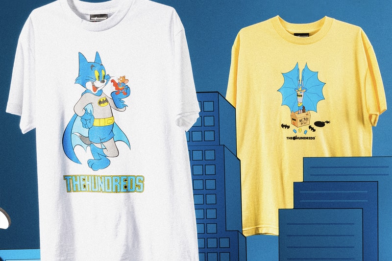 The Hundreds x Warner Bros. Mashups Collection Evokes Feelings of Nostalgia looney tunes bugs bunny superman wile e coyote batman daffy duck porky pig lola bunny marvin the martian elmer fudd tom and jerry tasmania devil dc multiverse looney tunes