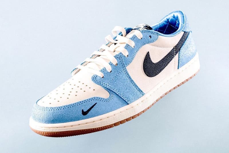 UNC Football Unveils Air Jordan 1 Low OG PE Collaboration jordan brand aj1 suede swoosh nike university of north carolina chapel hill