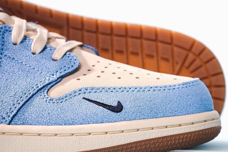 UNC Football Unveils Air Jordan 1 Low OG PE Collaboration jordan brand aj1 suede swoosh nike university of north carolina chapel hill